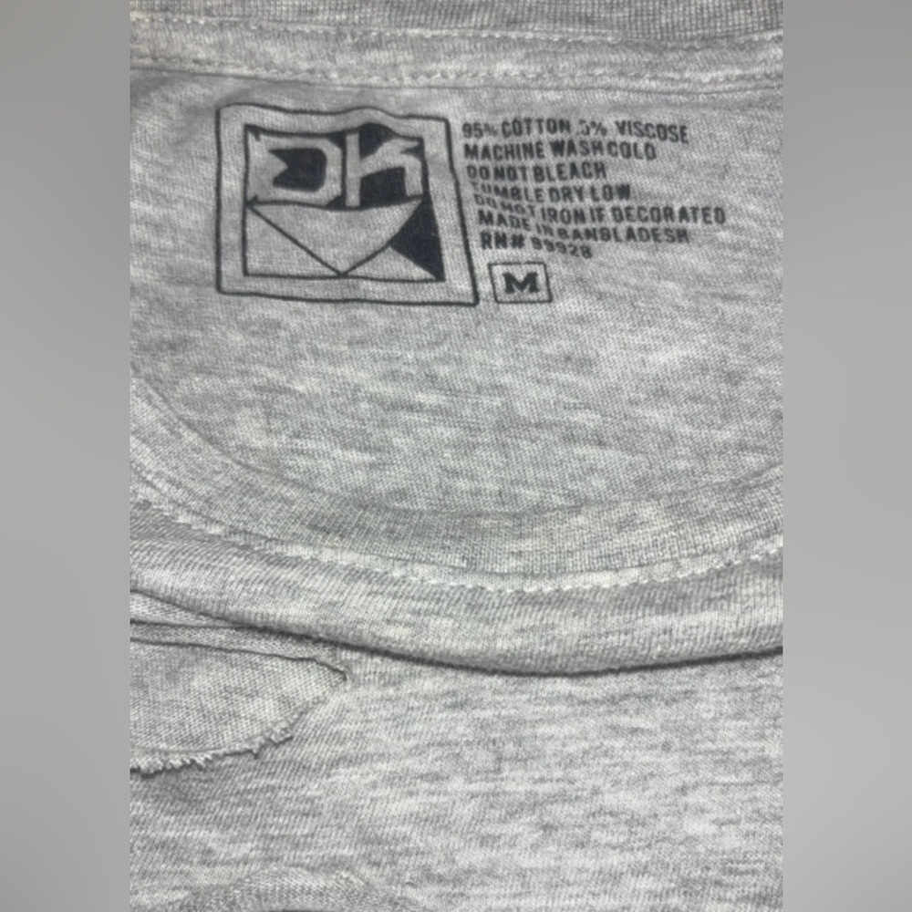 Women’s ' Light Gray Skull & Books Short Sleeve distressed Tee - Picture 3 of 3